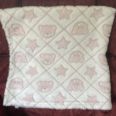 Snugly Baby Bears Plush Blanket Stars Pink White Lovey Security RN #123745 Rare - Image 1 of 3