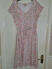 Lindy Bop Peach/Lemon Ditsy Floral Dress  Size 20 Belted Lined Pretty Summer Vgc