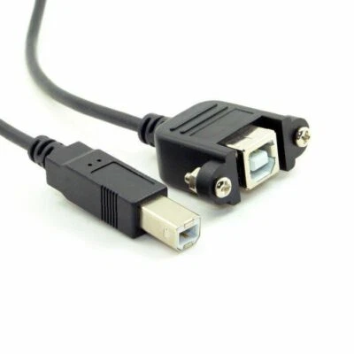 CY USB 2.0 B Male to Female Scanner Hard Disk Extension Cable for Panel Mount - Image 1 of 4
