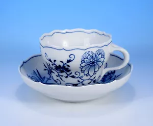Meissen "Zwiebelmuster" Kaffeetasse & Untertasse 1.Wahl - Bild 1 von 2
