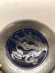 Marc Matsui Art Pottery Geometric 12" Centerpiece / Wall Art Bowl Signed - Picture 1 of 8