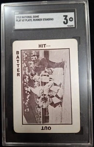 1913 National Game PLAY AT PLATE RUNNER STANDING Batter Hit Out SGC 3 VG 7526025 - Picture 1 of 2
