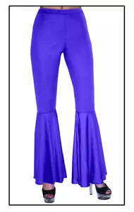 60's-70's Ladies Poly Bell Bottom Pants Asso Colors Elastic Waist Costume Pants - Picture 1 of 9