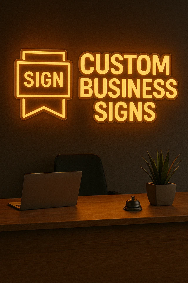 Letrero de neón empresarial personalizado - Letrero con logotipo LED personalizado para escaparate y oficina Foto 1 de 4