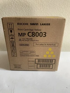 Ricoh MP C8003 Yellow Toner cartridges Print For EDP Code 842197 For MP C6503 - Afbeelding 1 van 2