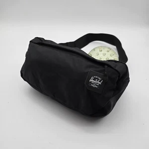 Herschel Black Shoulder Bag Fanny Pack Belt Large Nylon Ripstop Travel - Picture 1 of 14
