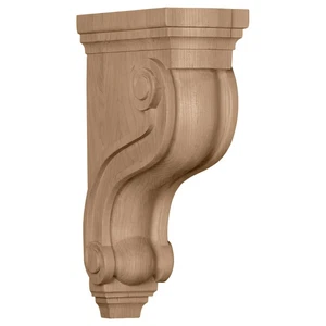 Ekena Millwork COR03X08X13TSAL Boston Traditional Scroll Wood Corbels, 3 7/8"... - Picture 1 of 4