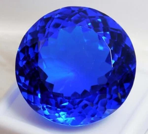 AAA+ 58,65 quilates grandes azul tanzanita corte redondo piedras preciosas sueltas regalo para mujer/ella - Imagen 1 de 7