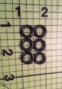 Set of 6 rubber rings, about 1/2” outside diameter, O-rings seal, home hardware - Picture 1 of 5