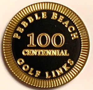 1919 PEBBLE BEACH GOLF LINKS 100TH ANNIVERSARY TRIBUTE BALL MARKER COIN C16 - Picture 1 of 2