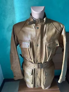 GIACCONE BELSTAFF PANTHER NOCCIOLA TG,M MOTO OTTIMO - Foto 1 di 6