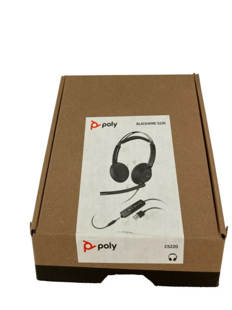 Plantronics Blackwire C5220 Black/Red On the Ear Headsets