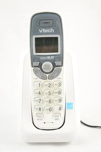 VTech Model CS6114 Cordless Telephone Handset & Base White/Grey w/AC Adapter - Picture 1 of 14