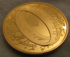 Lord of the Rings Gold Coin Book Adventure Film LOTR Wedding Smaug Trilogy Retro