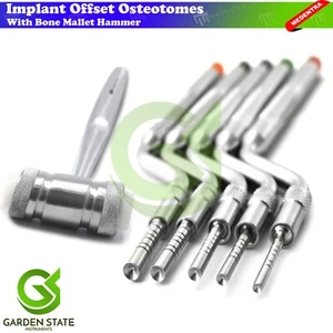 Implant Heavy Duty Offset Osteotomes Sinus Lift Concave Mead Bone Mallet Hammer - Picture 1 of 7
