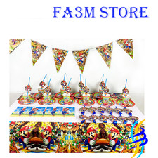KIT SUPER MARIO - FESTA DI COMPLEANNO - KIT 10 PERSONE - ADDOBBI PER FESTE