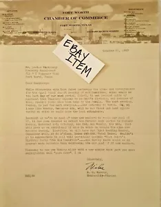 1940 Fort Worth TX Membrete FW Cámara de Comercio, M.M. Murray, Hoyt Baird - Imagen 1 de 1