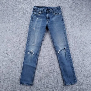 Levis 511 Jeans Mens 34x30 Blue Slim Straight Medium Wash Denim Faded American - Picture 1 of 10