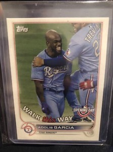 2022 Topps Opening Day Adolis Garcia Walk This Way Image SSP Rare Rangers MVP⭐️