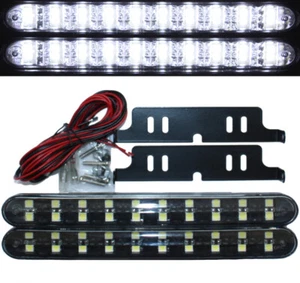 2 luci diurne a LED nere 20 SMD per Audi A4 B7 B8 8E berlina Avant - Foto 1 di 1