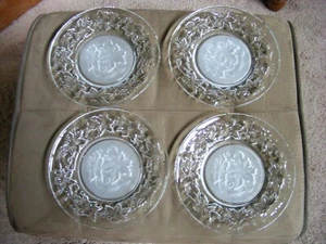 Princess House Fantasia 6 Zoll Brot Butter Dessert Teller Matt Klar 4er Set - Bild 1 von 4