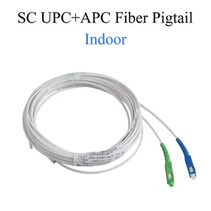 Fiber Optic Pigtail 2-Core UPC APC SC Indoor Single-mode Simplex 60M-300M Wire - Picture 1 of 6