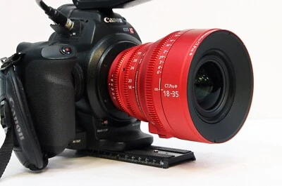 cine lens sigma 18-35mm t2 parfocal manual focus hard stops de clicked iris - Image 1 of 4