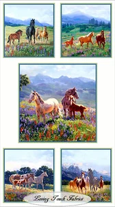 ELZABETH'S STUDIO, CLAIR GOLDWICK, WILDFLOWER TRAIL, 8700, FABRIC PANEL 24"X42" - Picture 1 of 2