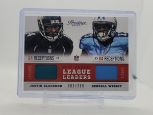 2013 Panini Prestige Justin Blackmon Kendall Wright #1 Dual Jersey #d 082/299