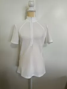 FITS White Show Shirt NWOT Medium Short Sleeves Waffle Texture Excellent Cond. - Picture 1 of 5