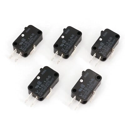 5Pcs Omron V-15-1A5 Momentary 3-Pin Pin Plunger COM-NC-NO SPDT Micro Switch - Image 1 of 4