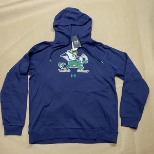 Notre Dame Fighting Irish Hoodie Sweatshirt Men Large NCAA Football Under Armour - Picture 1 of 12