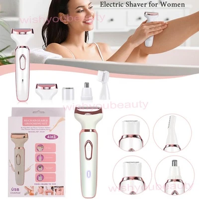 Afeitadora eléctrica brazo pierna bikini recortadora pelo púbico afeitadora facial para mujeres dama Foto 1 de 4