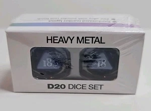 Ultra Pro VIVID Heavy Metal Dice D20 BLUE (2 Dice Set) Solid Zinc-Alloy - Picture 1 of 7