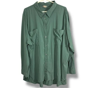Duluth Trading Co Sage Green Button Up Shirt - Picture 1 of 9