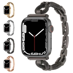 Für Apple Watch Series 10 9 8 7 6 5 4 Ultra SE Metall Slim Armband Strap Band - Bild 1 von 41