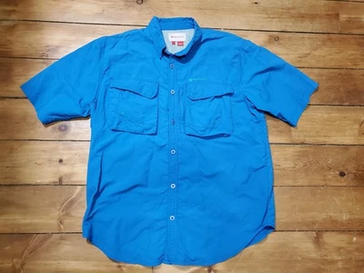 Camisa Redington Para Hombre Grande Manga Corta Azul Bolsillos Abotonados Ventilada Envío Gratis Foto 1 de 4