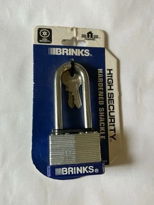 Brinks High Security Padlock with Keys – Hardened Shackle – New in Package - Image 1 of 2