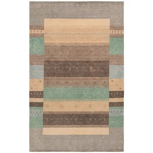 Handloom 275x176 cm Handgewebter Orientteppich Wolle Modern Carpet Neu Rug Grau - Picture 1 of 11