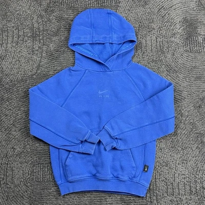 Толстовка с капюшоном Nike Air для мальчиков молодежная средняя синяя пуловер флисовая толстовка хлопковая смесь - Изображение 1 из 4