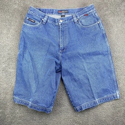 FUBU Denim Shorts Mens W38 Blue Jean Vintage 90s Hip Hop Streetwear - Image 1 of 4