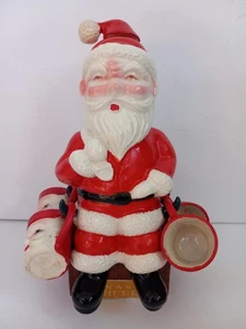 Decantador de cerámica de Papá Noel vintage de Japón y cuatro pequeñas tazas de Papá Noel - Imagen 1 de 15