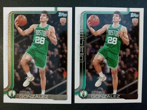 (2) 2025 Topps Hugo Gonzalez RCs # 228 " Boston Celtics " - Picture 1 of 2