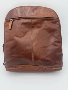 Jack Georges Voyager Rucksack Unisex Braun Strukturleder Top Zustand - Bild 1 von 14