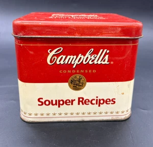 Vintage 1970’s Campbell's Souper Recipes Metal Tin Box - Picture 1 of 6