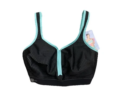 Sujetador deportivo de alto impacto inalámbrico Anita 5566 - talla 34G (negro/azul) Foto 1 de 4