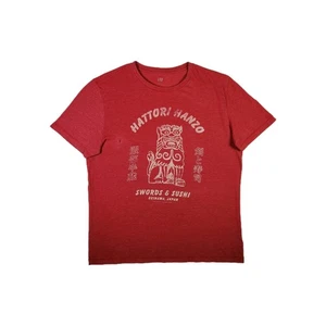 Kill Bill Hattori Hanzo Swords T-shirt Single Stitch Large Red Movie Tee Unisex - Picture 1 of 8