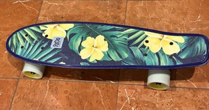 ReDo Skateboard 22.5" x 6” Skateboard Hawaiian Floral Penny Board POLYBOARD EUC - Picture 1 of 8