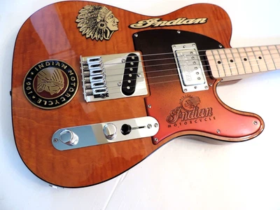 FENDER TELECASTER INDIAN MOTORCYCLE TRIBUTE DDCC CUSTOM  ENGRAVED GUITAR - Image 1 of 4