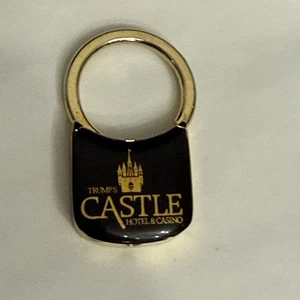 HTF Key Chain Trump’s Castle Hotel & Casino Black & Gold Gentle Wear - Picture 1 of 13